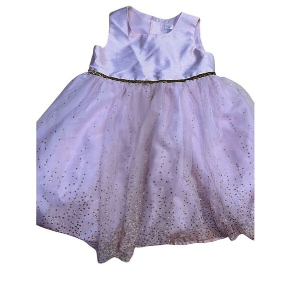 George 3T Girls Pink Tulle Party Dress with Glitter Accents Size 3T - Picture 3 of 6